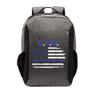 Chicago Police Officer American Flag Thin Blue Line Vector Backpack
