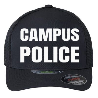 Campus Police Officer University Policeman Security Uniform Flexfit Unipanel Trucker Cap