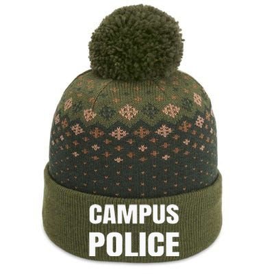 Campus Police Officer University Policeman Security Uniform The Baniff Cuffed Pom Beanie