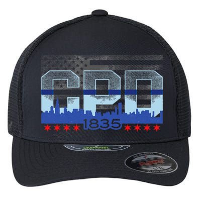 Chicago Police Officer Vintage Cpd Flexfit Unipanel Trucker Cap