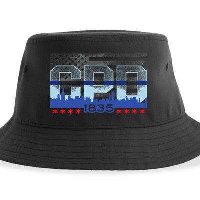 Chicago Police Officer Vintage Cpd Sustainable Bucket Hat