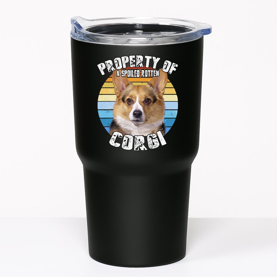 Corgi Property Of Retro Cute Dog Tumbler