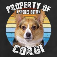 Corgi Property Of Retro Cute Dog Golf Towel