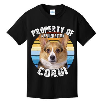 Corgi Property Of Retro Cute Dog Kids T-Shirt
