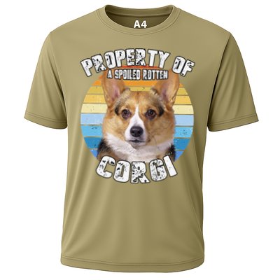 Corgi Property Of Retro Cute Dog Performance Shirt