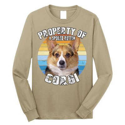 Corgi Property Of Retro Cute Dog Long Sleeve Shirt