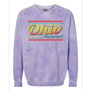 Cedar Point Ohio Souvenir Gift 70s 80s Style Colorblast Crewneck Sweatshirt