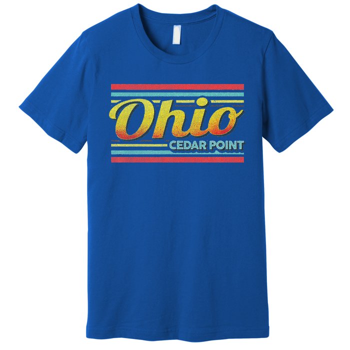 Cedar Point Ohio Souvenir Gift 70s 80s Style Premium T-Shirt