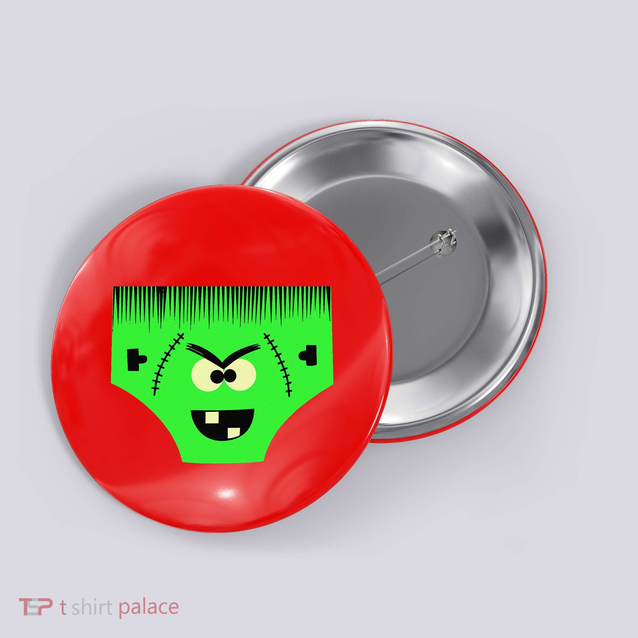 Creepy Pair Of Underwear Face Halloween Costume Button