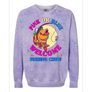 Cute Pink Or Blue Welcome To The Fishing Crew New Baby Colorblast Crewneck Sweatshirt