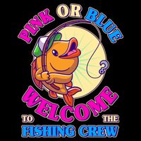 Cute Pink Or Blue Welcome To The Fishing Crew New Baby Zip Tote Bag