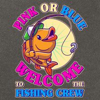 Cute Pink Or Blue Welcome To The Fishing Crew New Baby Cotton Canvas Backpack