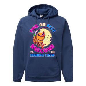 Cute Pink Or Blue Welcome To The Fishing Crew New Baby Performance Fleece Hoodie