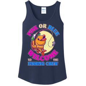 Cute Pink Or Blue Welcome To The Fishing Crew New Baby Ladies Essential Tank