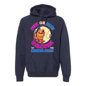 Cute Pink Or Blue Welcome To The Fishing Crew New Baby Premium Hoodie