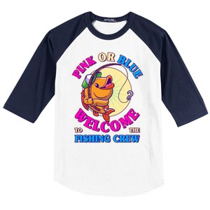 Cute Pink Or Blue Welcome To The Fishing Crew New Baby Baseball Sleeve Shirt