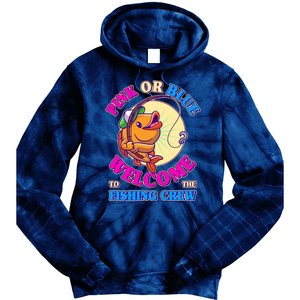 Cute Pink Or Blue Welcome To The Fishing Crew New Baby Tie Dye Hoodie