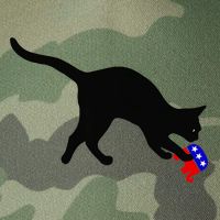 Cat Pouncing On Gop Elephant Cat Knocking Over Gop Elephant Legacy Tie Dye Trucker Hat