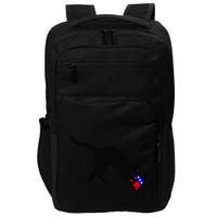 Cat Pouncing On Gop Elephant Cat Knocking Over Gop Elephant Impact Tech Backpack