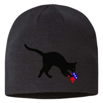 Cat Pouncing On Gop Elephant Cat Knocking Over Gop Elephant Sustainable Beanie