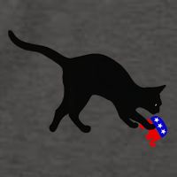 Cat Pouncing On Gop Elephant Cat Knocking Over Gop Elephant Vector Backpack