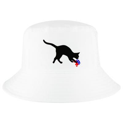 Cat Pouncing On Gop Elephant Cat Knocking Over Gop Elephant Cool Comfort Performance Bucket Hat