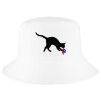 Cat Pouncing On Gop Elephant Cat Knocking Over Gop Elephant Cool Comfort Performance Bucket Hat
