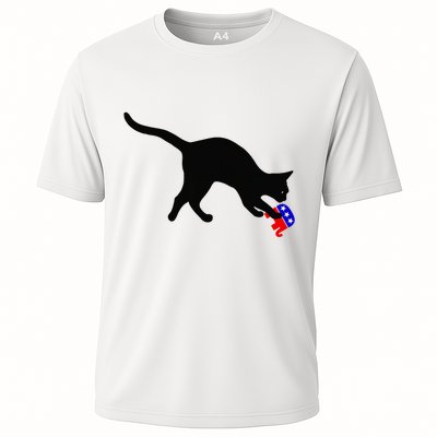 Cat Pouncing On Gop Elephant Cat Knocking Over Gop Elephant Performance Shirt