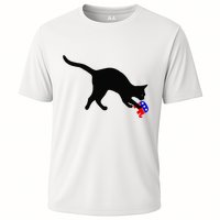 Cat Pouncing On Gop Elephant Cat Knocking Over Gop Elephant Performance Shirt