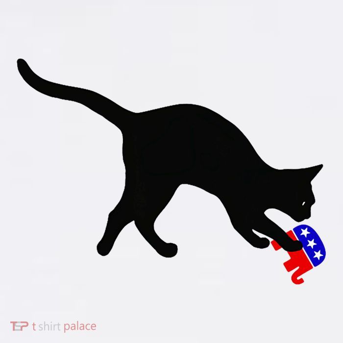 Cat Pouncing On Gop Elephant Cat Knocking Over Gop Elephant Performance Shirt