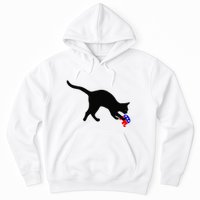 Cat Pouncing On Gop Elephant Cat Knocking Over Gop Elephant Hoodie