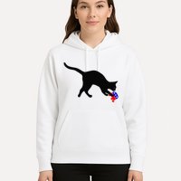 Cat Pouncing On Gop Elephant Cat Knocking Over Gop Elephant Hoodie