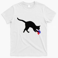 Cat Pouncing On Gop Elephant Cat Knocking Over Gop Elephant T-Shirt
