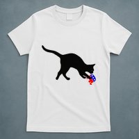 Cat Pouncing On Gop Elephant Cat Knocking Over Gop Elephant T-Shirt