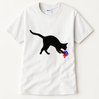 Cat Pouncing On Gop Elephant Cat Knocking Over Gop Elephant Tall T-Shirt