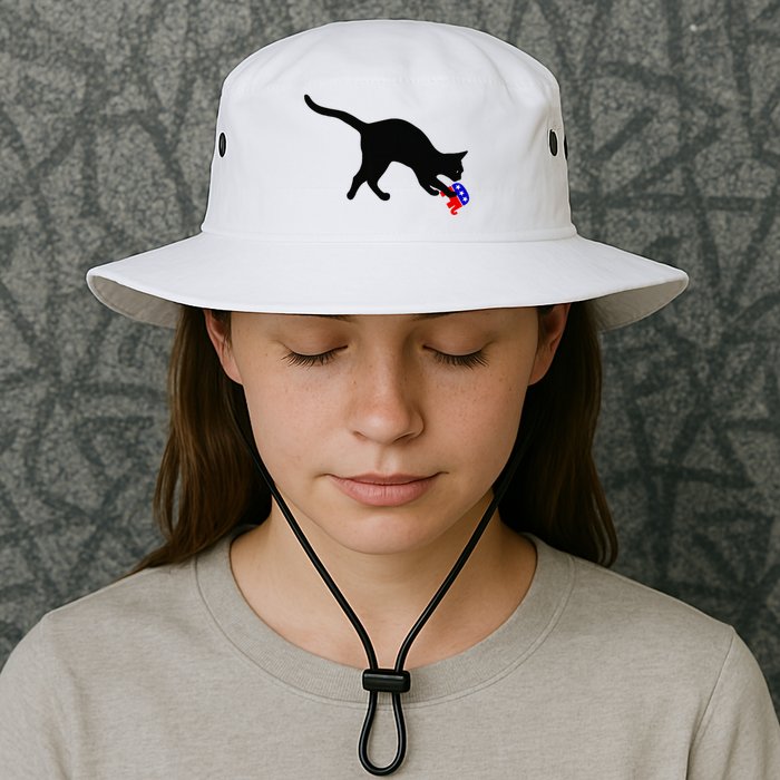 Cat Pouncing On Gop Elephant Cat Knocking Over Gop Elephant Bucket Hat