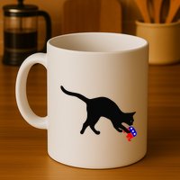 Cat Pouncing On Gop Elephant Cat Knocking Over Gop Elephant Mug
