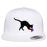 Cat Pouncing On Gop Elephant Cat Knocking Over Gop Elephant Flatbill Hat