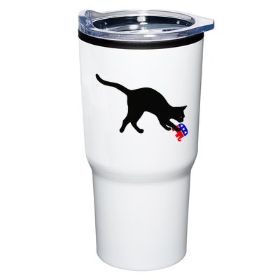 Cat Pouncing On Gop Elephant Cat Knocking Over Gop Elephant Tumbler