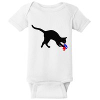 Cat Pouncing On Gop Elephant Cat Knocking Over Gop Elephant Baby Bodysuit