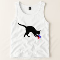 Cat Pouncing On Gop Elephant Cat Knocking Over Gop Elephant Tank Top