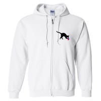 Cat Pouncing On Gop Elephant Cat Knocking Over Gop Elephant Full Zip Hoodie