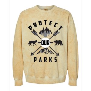 Cute Protect Our Parks Gift For Environt Advocate Gift Colorblast Crewneck Sweatshirt