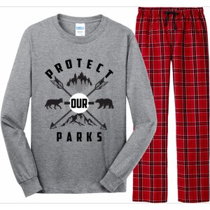 Cute Protect Our Parks Gift For Environt Advocate Gift Long Sleeve Pajama Set