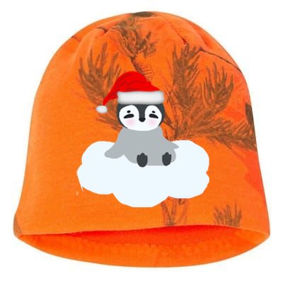 Christmas Penguin On Cloud Nine Funny Gift Kati - Camo Knit Beanie