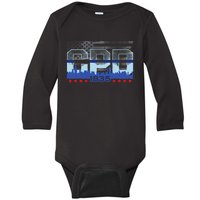 Chicago Police Officer Vintage CPD Baby Long Sleeve Bodysuit