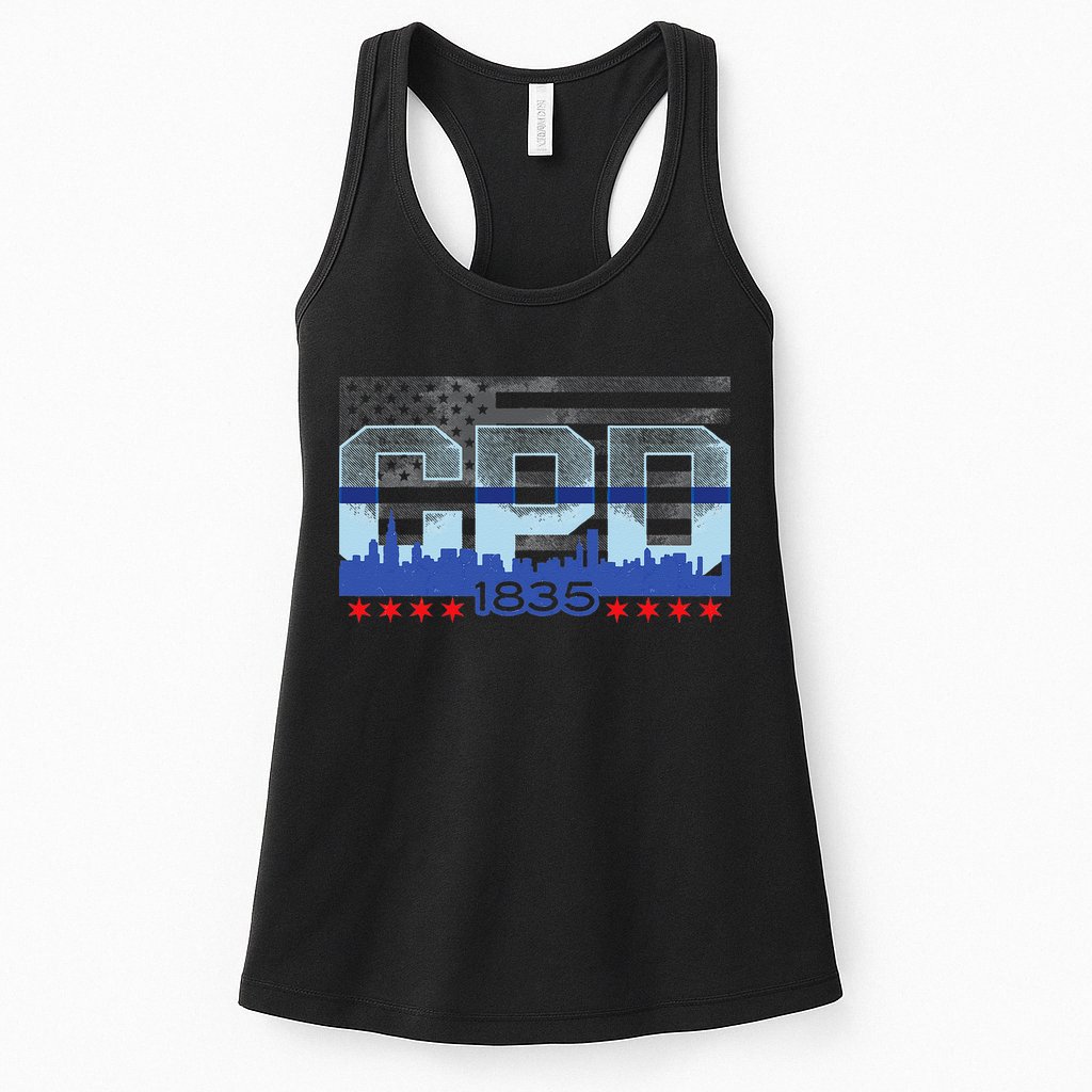 Chicago Police Officer Vintage CPD Womens Tank Top