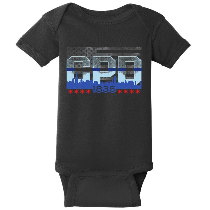 Chicago Police Officer Vintage CPD Baby Bodysuit