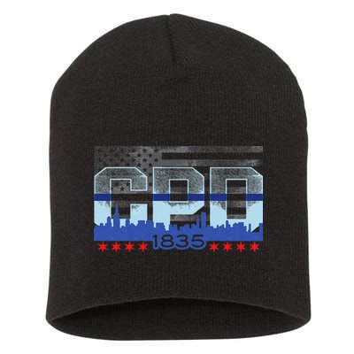 Chicago Police Officer Vintage CPD Short Acrylic Beanie