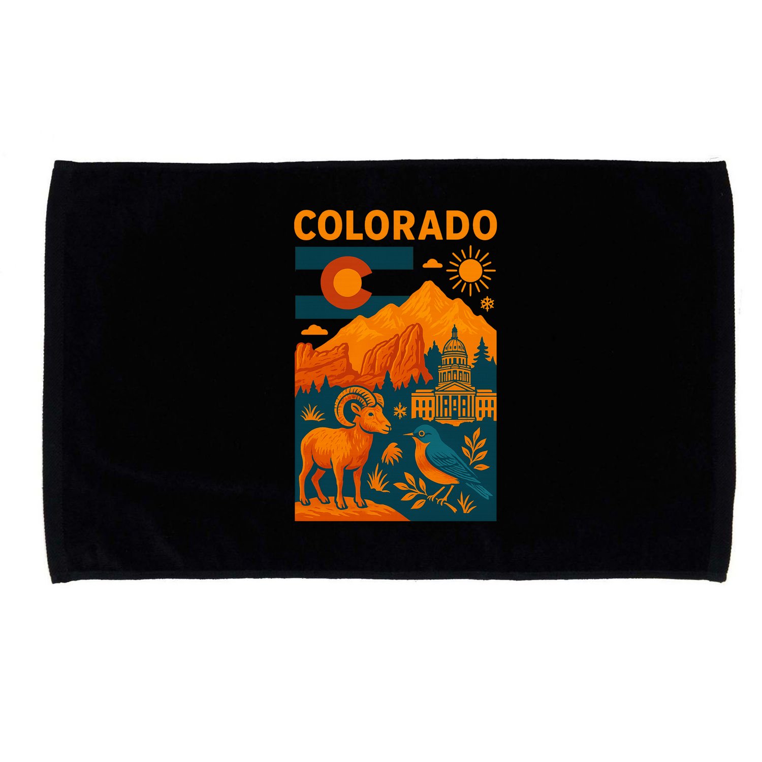 Colorado Peaks Of Greatness Microfiber Hand Towel